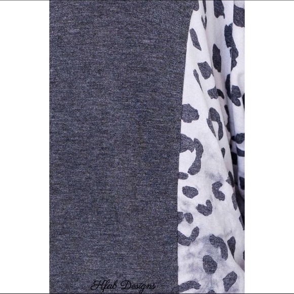 Oversized Leopard Contrast Top - Picture 7 of 7